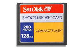 1575: Sandisk Introduces A 200-Picture, 128 Megabyte Shoot & Store Compactflash Card
