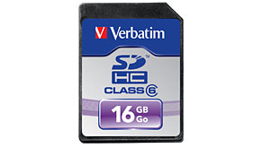 5169: Verbatim announces class 6 SDHC Flash Memory Card