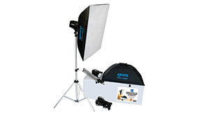 6363: Kenro announce the new 300 watt portable studio flash kit.