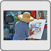 Artist in an Hat, by Gez