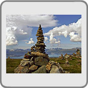 Tromso Cairns, by Autumn