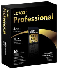  4GB Lexar Professional 133x SDHC card